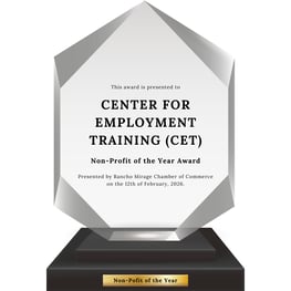 award - CET Coachella non-profit of the year Rancho Mirage Chamber 2026